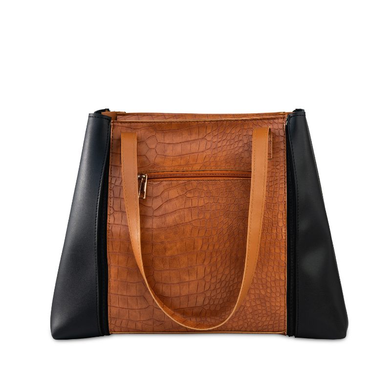 Tasha 3-in-1 glam tote bag with brown and black  for girls and women