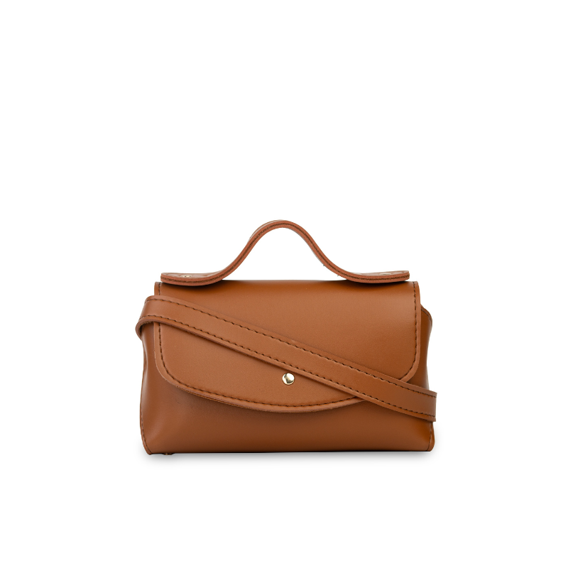 Tasha's Mini Messenger bag - Camel Brown Tasha