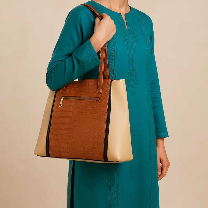 Tasha's 3-in-1 Glam Tote Brown Tasha Bags