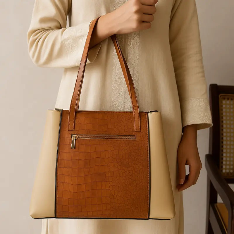 Tasha's 3-in-1 Glam Tote Brown Tasha Bags