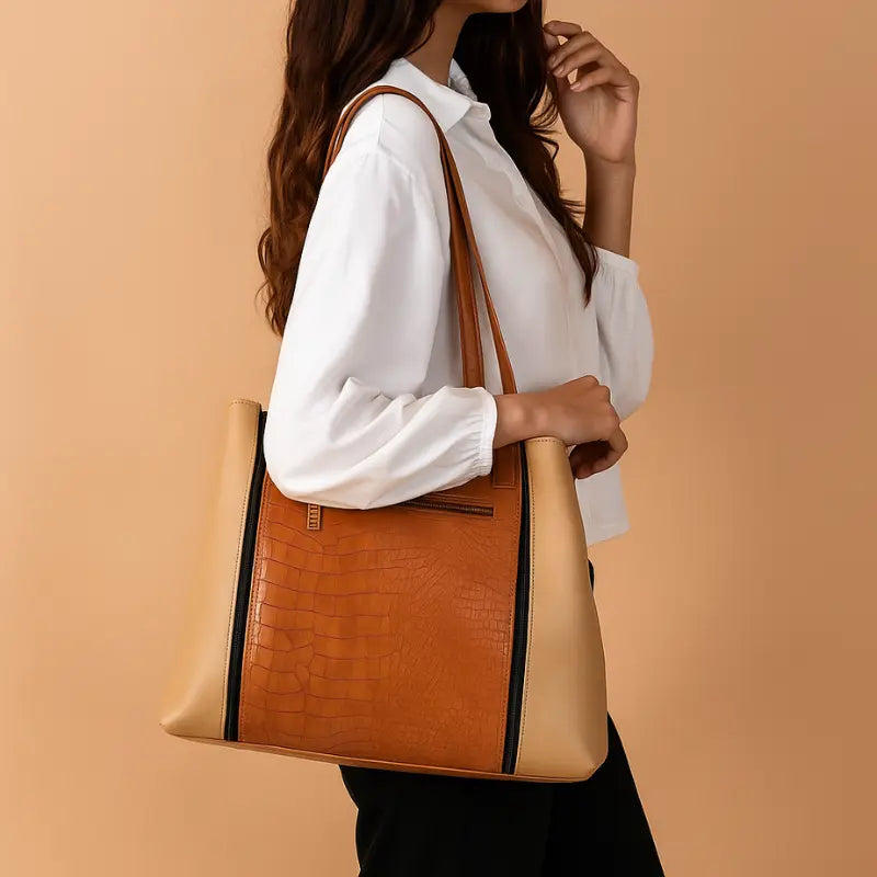 Tasha's 3-in-1 Glam Tote Brown Tasha Bags