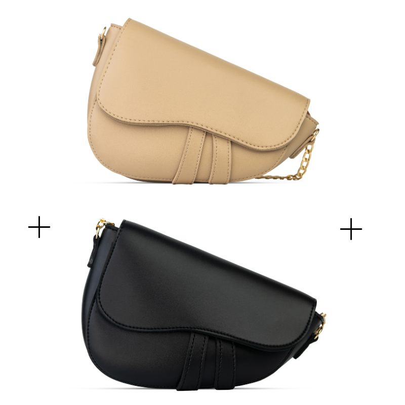Tasha Valare duo bag offer in beige and black – stylish bags for girls and women